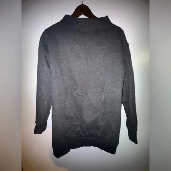 Gym-shark Women's Mock Neck‎ Tunic Sweatshirt Gray Pocket so soft athletic small - Picture 1 of 6